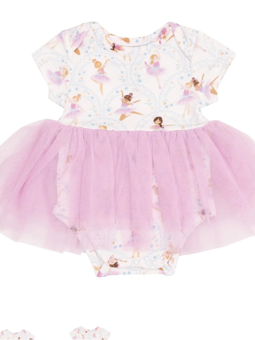 Angel Dear Bow Ballerinas Twirly S/S Tutu Bodysuit Dress